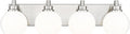 METWET Bathroom Light Fixtures, 4 Light Brushed Nickel Vanity Light, 26 Inch