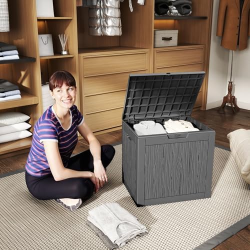 30 Gal Lockable Outdoor Storage Box Waterproof Deck Box