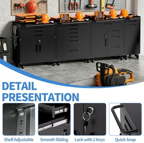 Metal Storage Cabinet for Garage, Tool Cabinet, Utility Cabinet
