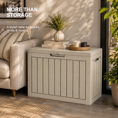 Resin Deck Box Waterproof Outdoor indoor Storage Box 50 Gallon
