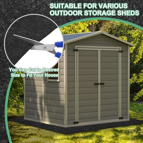 M METERXITY Outdoor Storage Shed Mat, 9.9x12.5 ft Shed Flooring Mat, Grey