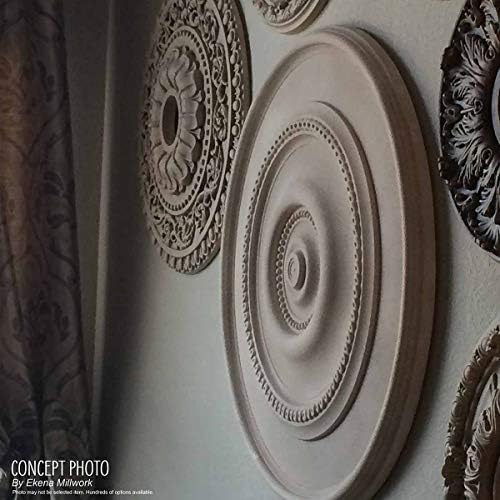 Ekena Millwork CM11PAUWF 11 1/2"OD X 1"P Palmetto Ceiling Medallion, Ultra Pure White