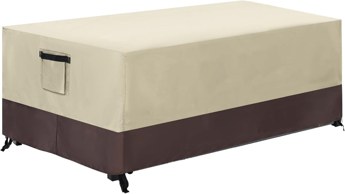 ABCCANOPY Outdoor Deck Box Cover 64x30x26 Inch, Waterproof, Beige Brown