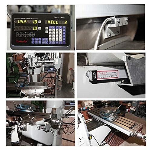 TOAUTO Digital Readout 2 Axis 3 Axis DRO Display Linear Scale 500mm 20"