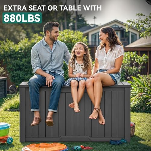 YITAHOME XXL 240 Gallon Large Outdoor Storage Deck Box for Patio Furniture