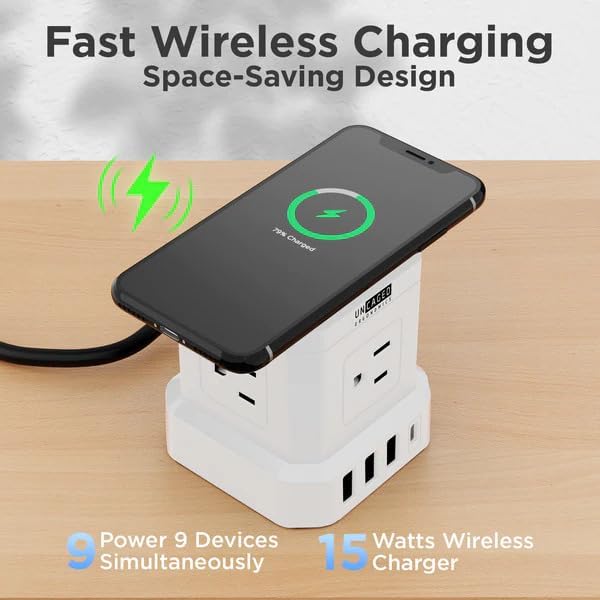 Uncaged Ergonomics Wireless Cube Charger & Power Strip
