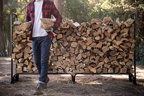 Champion Power Equipment 201164 96-Inch Firewood Heavy Duty Wood Log Rack, Weather Resistant Cover Included