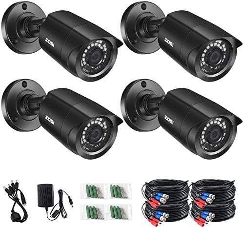 zosi 4 pack 1080p 2.0mp outdoor indoor 3.6mm shown in use