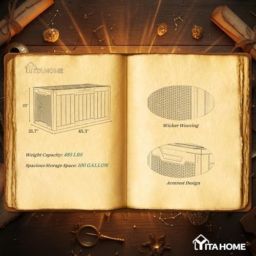 YITAHOME 100 Gallon Large Outdoor Deck Box