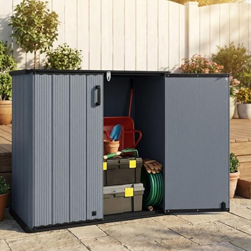 Tangkula 23.5 Cu.ft Outdoor Storage Shed with Lockable Door