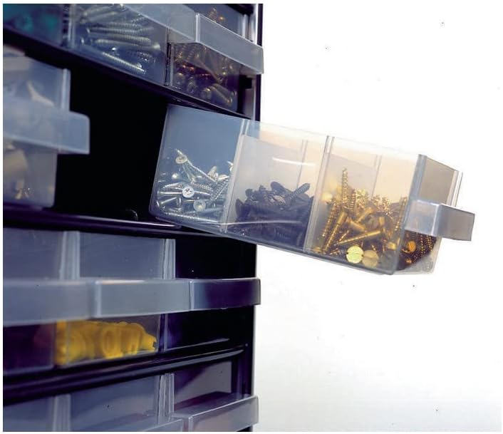 raaco steel storage cabinet, compact 16-drawer (c6-16), tool shown in use
