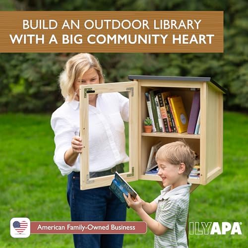 Ilyapa Library Box Outdoor - 16x14x22, Little Outdoor Book Library