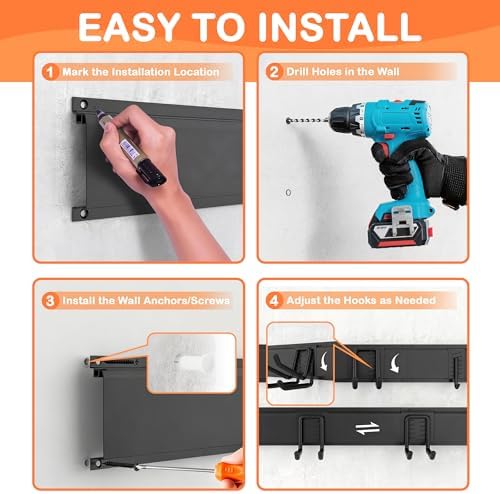 Ultrawall Garden Tool Organizer, 48 Inch Garage Tool Organizer Wall Mount