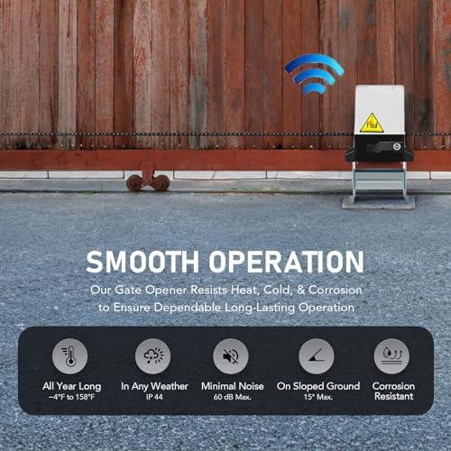 3300 lbs Automatic Sliding Gate Opener Kit with Keypad and APP Control