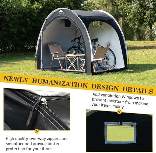 Happy Travel Bike Storage Shed Tent, Outdoor Portable Bicycle Storage Sheds