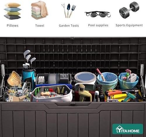 YITAHOME 80 Gallon Resin Deck Box