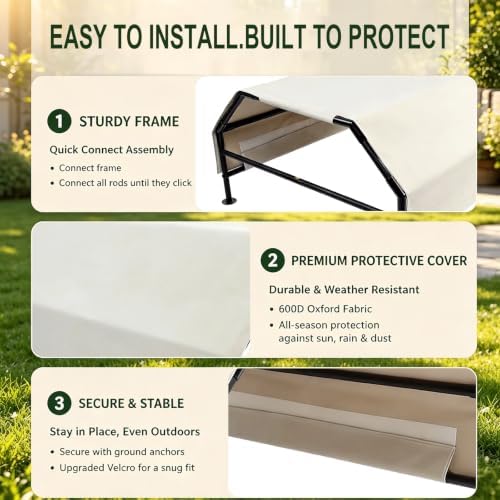 Robot Mower Garage, Rainproof UV-Proof Shelter for All Mowers（Large Size）