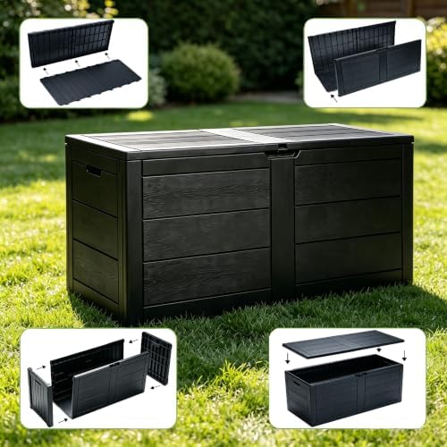 Outdoor Storage Box 70gallon Waterproof Deck Boxes for Furniture & Tool Box