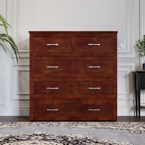 AFI, Northfield Murphy Bed Chest Twin XL with 6" Mattress, Walnut