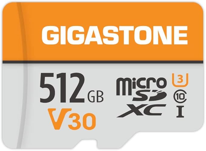 GIGASTONE 512GB Micro SD Card, for Surveillance, Security Camera, Action Camera