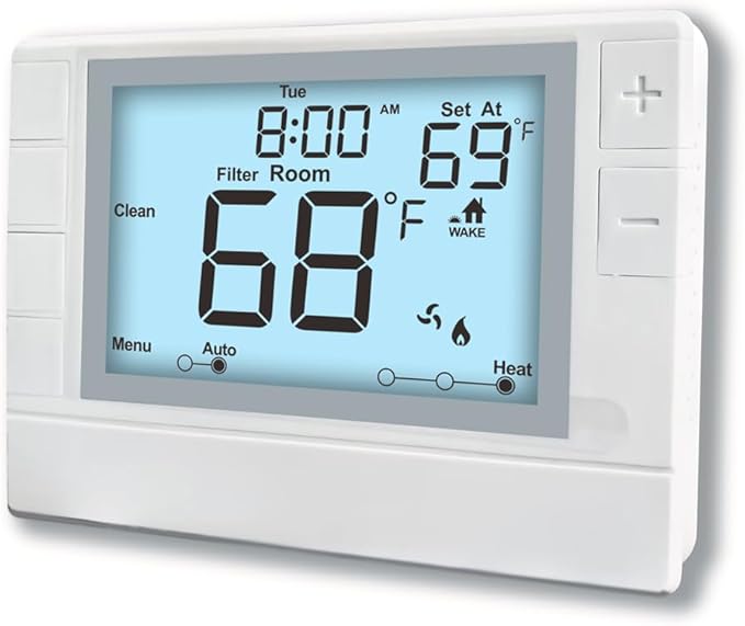 Thermostat for Home, Premium Heat Pump Room Temperature Controller,