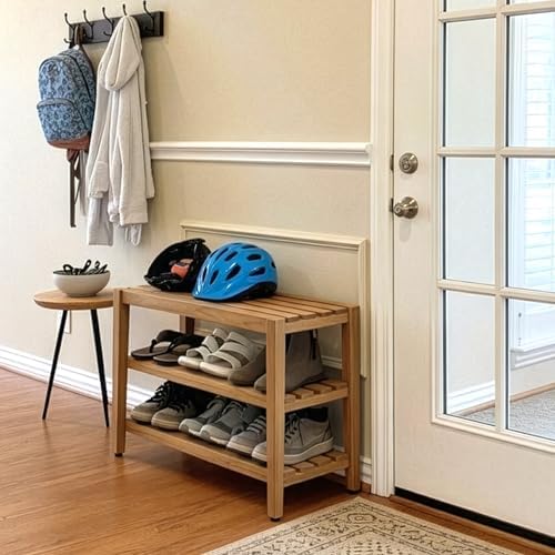 Asta Select Solid Teak 27" Shoe Rack Bench