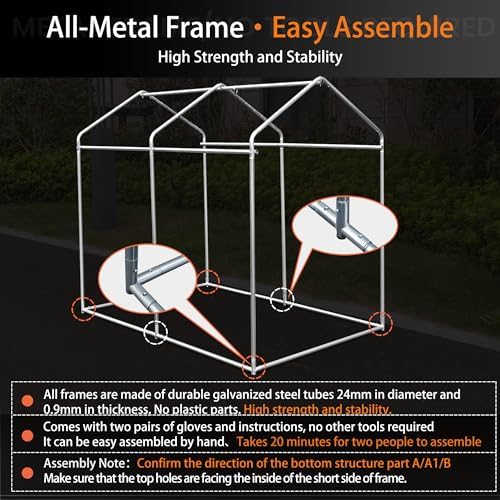 Bike Storage Shed 4x6FT Motorcycle Tent 420D Oxford Fabric
