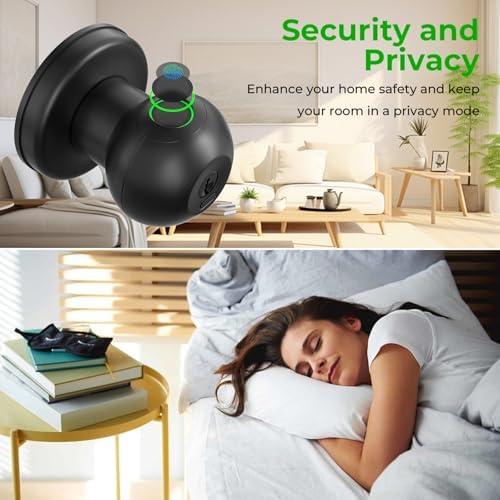 FITNATE Fingerprint Door Knob, Keyless Smart Lock with App Control