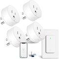 WiFi Smart Outlet Plug with Remote, Compatible with Alexa and Google Home via