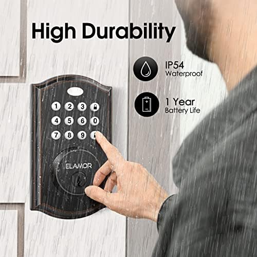 M19 Keyless Entry Door Lock with Keypads, Smart Deadbolt Lock ORB