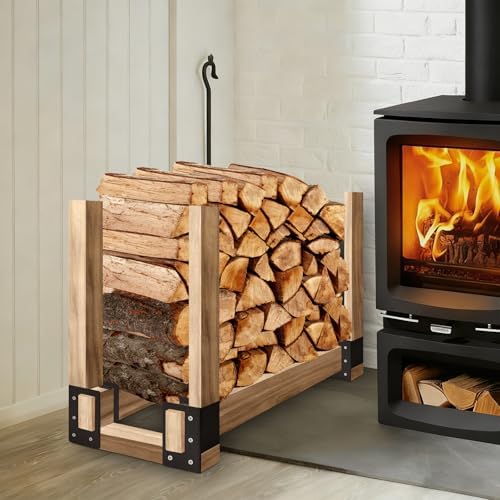 8 Pcs Firewood Log Storage Rack Bracket, Indoor Outdoor, Adjustable