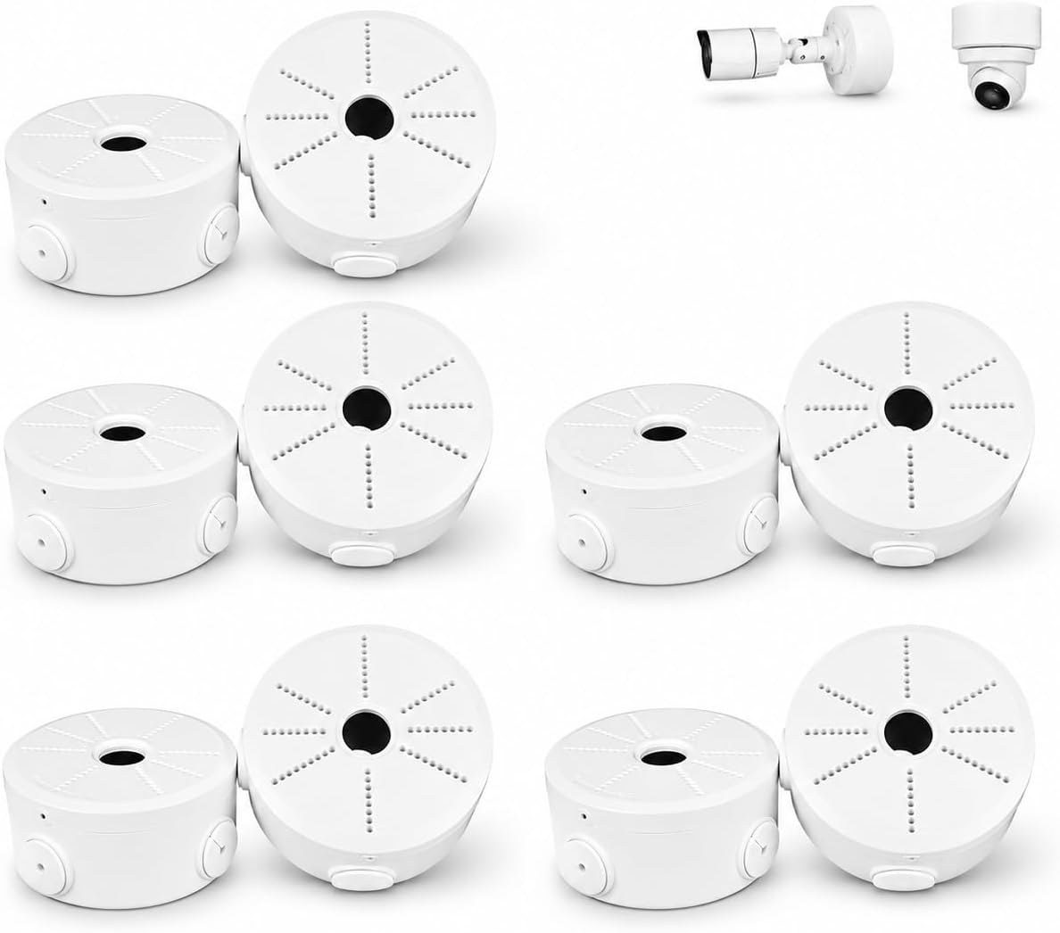 2026 New Security Camera Junction Box, Wall/Ceiling Mount for Indoor/Outdoor Camera, Weatherproof Cable Management Mount for Bullet Dome IP Cameras & Solar Panels. (10)