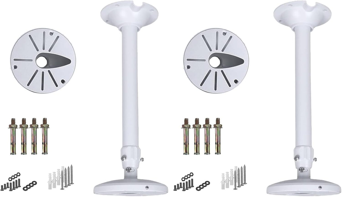 WiTi Extendable Pole Mount for Security Surveillance Cameras, Ceiling Mount Bracket for Bullet Camera,Solid Metal Max 60CM (Pack of 2)