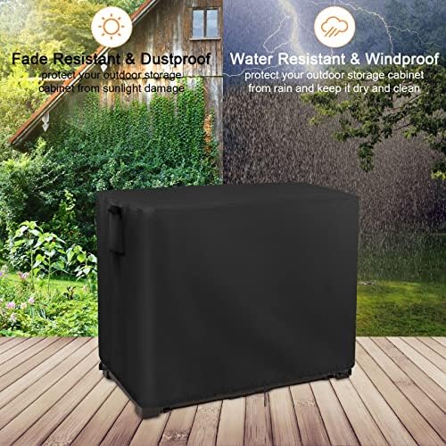Outdoor Storage Cabinet Cover for Rubber Maid Patio Tool Shed Organization