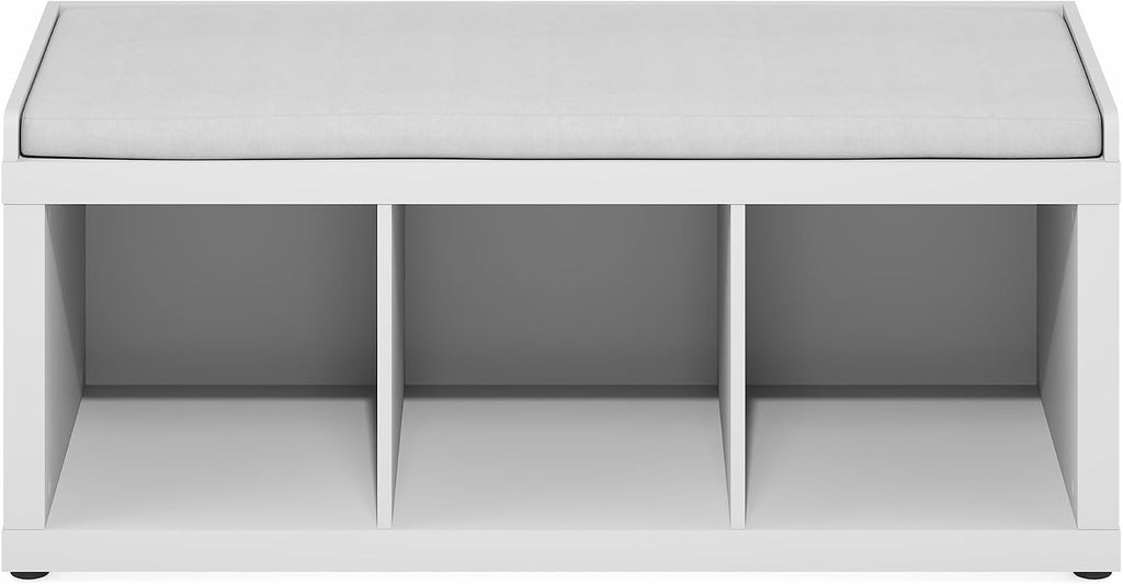 furinno cubicle storage bench, shoe bench with padded, package contents