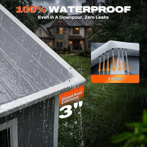 Quictent 8x10FT Resin Outdoor Storage Shed with Floor, 7.2X9.4FT Base