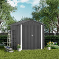 COMHOMA Outdoor Storage Shed Metal Garden Tool House Lockable