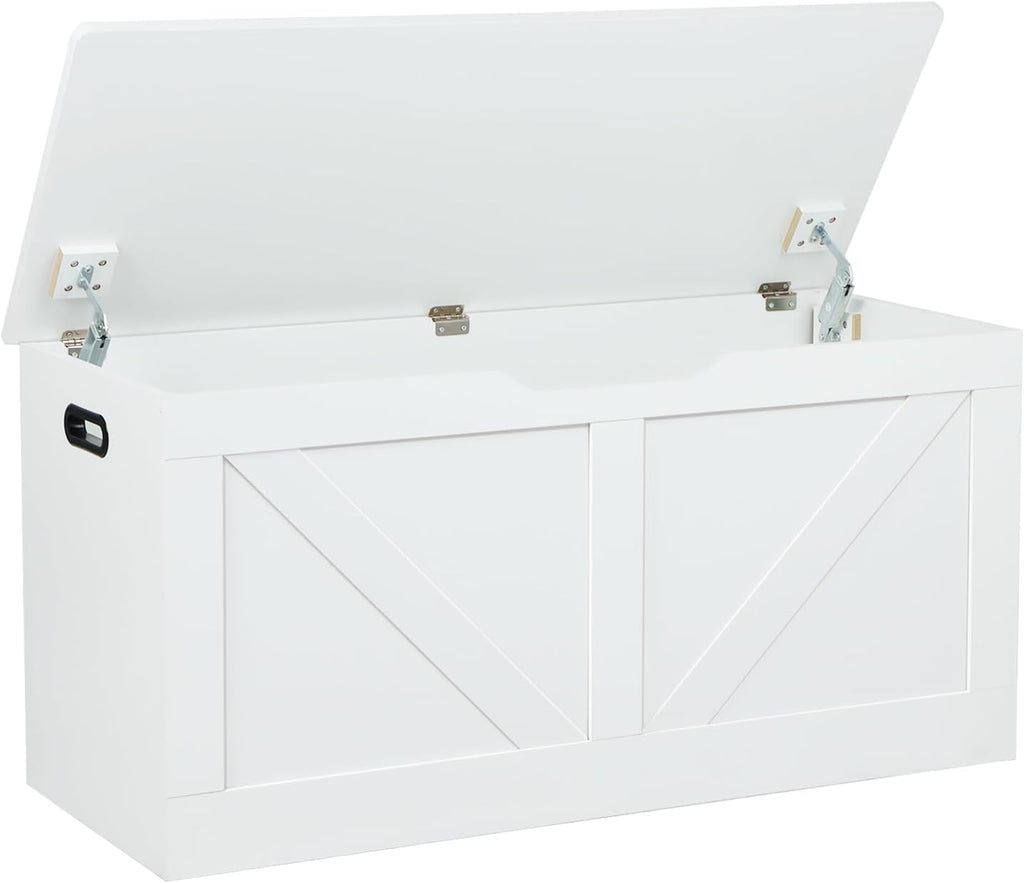 Timberer 39.4" Storage Chest, Wooden Storage Bench, Large Storage Trunk