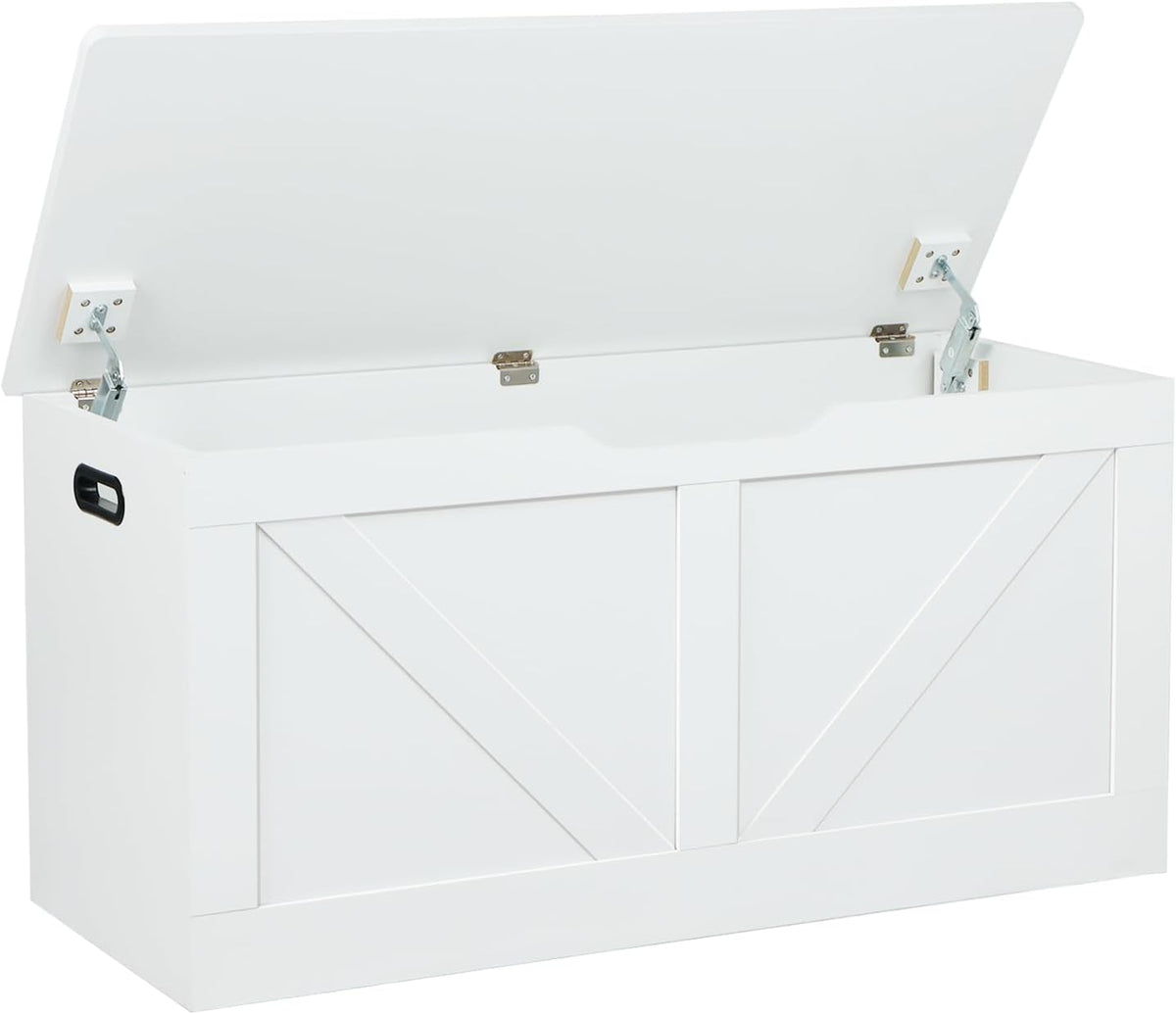 Timberer 39.4" Storage Chest, Wooden Storage Bench, Large Storage Trunk