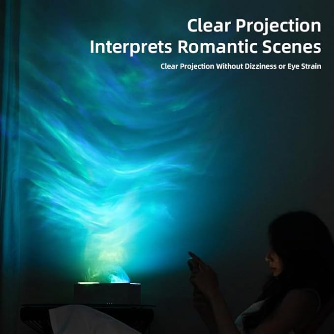 Essential Oil Diffuser, Ripple Projection Vibe Flame Oil Diffuser