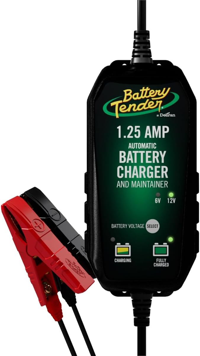 Battery Tender Plus 12V 1.25 AMP Battery Charger and Maintainer: Fully