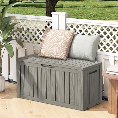 Outdoor Deck Storage Box, 75 Gallon Deck Box,Lockable Patio Storage Bench