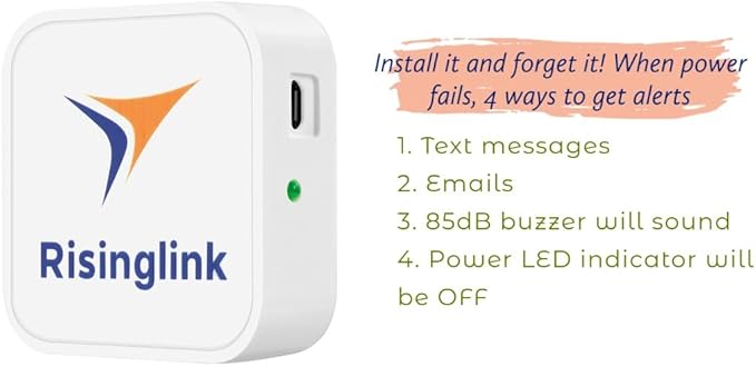 Risinglink Power Failure Alarm, Power Failure Detector,