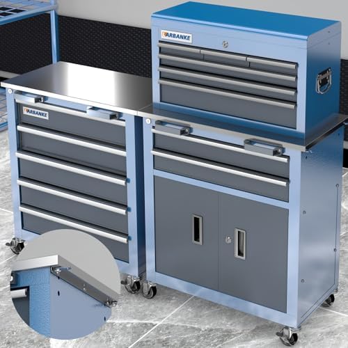 LARBANKE Rolling Tool Chest Combination,5-Drawer & 8-Drawer Tool Chest
