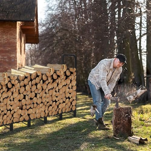 Werph 8FT Firewood Rack Outdoor, Heavy Duty Firewood Storage Rack