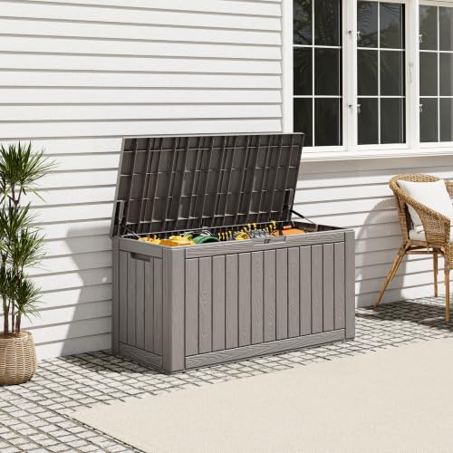 Outdoor Storage Box Waterproof, 150 Gallon Deck Box For Patio Storage