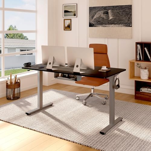FLEXISPOT EN2 48"x30" Standing Desk with Power Strip Bundle, Black
