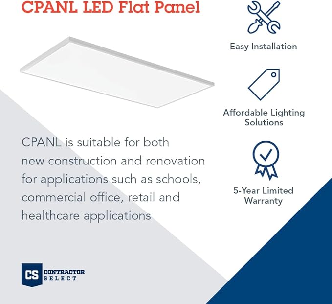 Lithonia Lighting CPANL 2x4 LED Flat Panel Light, 2 ft. by 4 ft. LED Light Panel