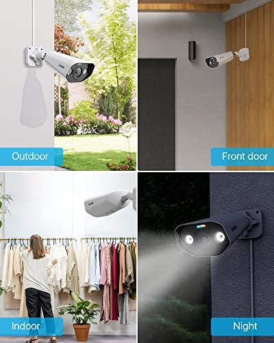 ZOSI ZG182 4K PoE Add-on Camera with 2-Way Talk,Weatherproof IP Camera for Outdoor Indoor Power Over Ethernet Surveillance System,Only Work PoE NVR