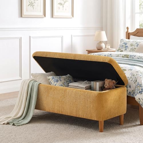 39.4" Ottoman with Storage Upholstered Storage Bench for Living Room